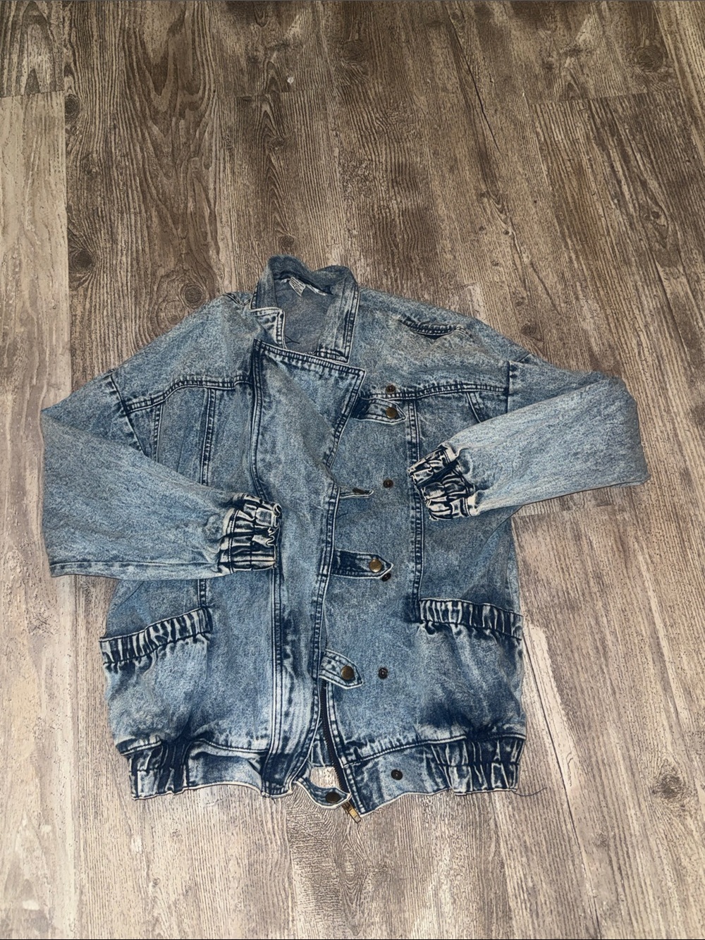 Women's Vintage Washed Blue Denim Jacket